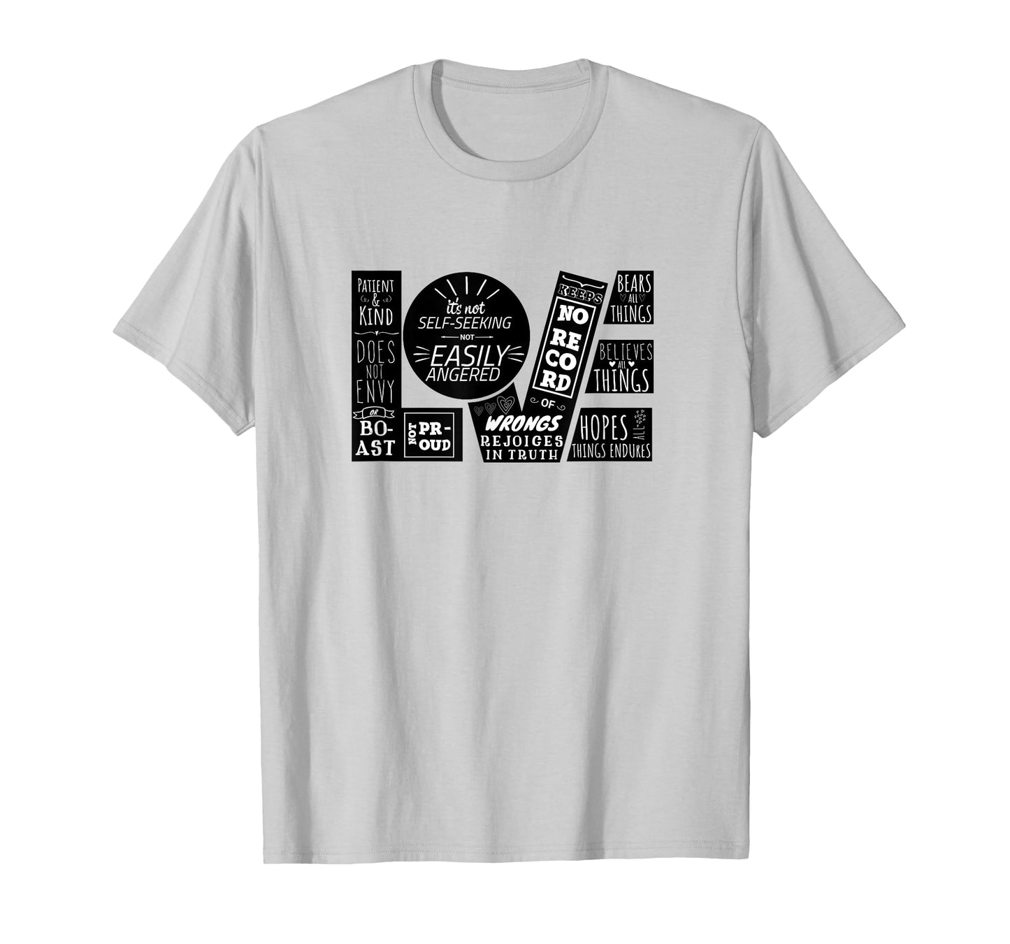 Love is Patient 1 Corinthians 13:4-8 Christian Design T-Shirt