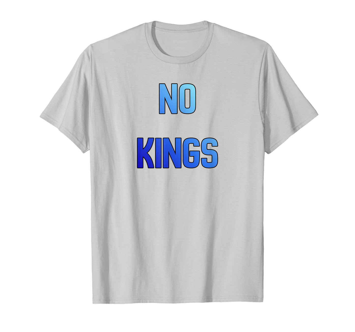 October 18 Blue Color Gradient No Kings T-Shirt