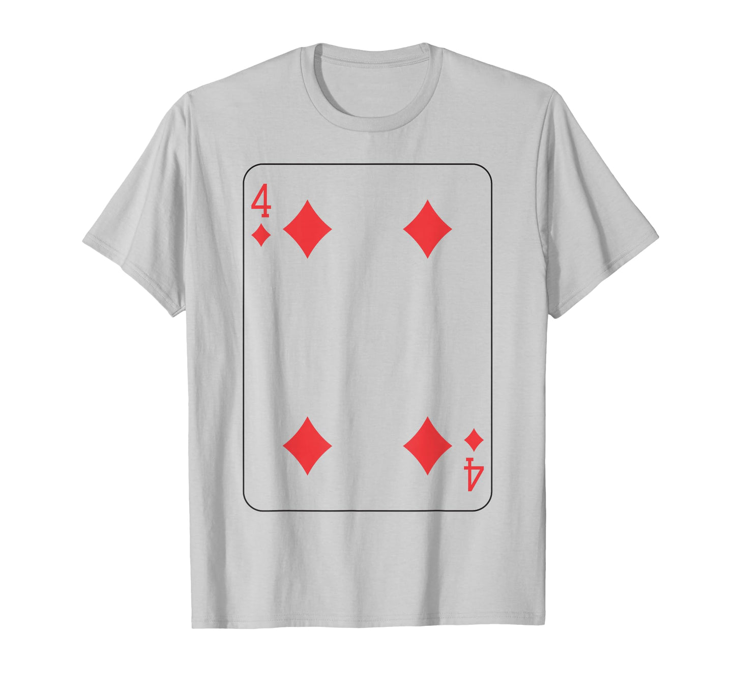 Four of Diamonds | Deck of Cards Front and Back Costume T-Shirt