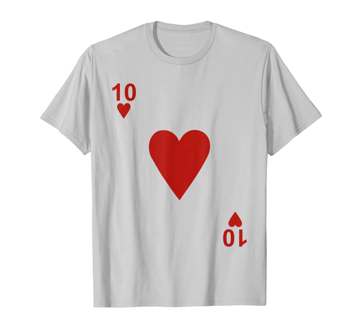 Ten of hearts Tshirt Blackjack Cards Poker 21 10 Tee shirt T-Shirt