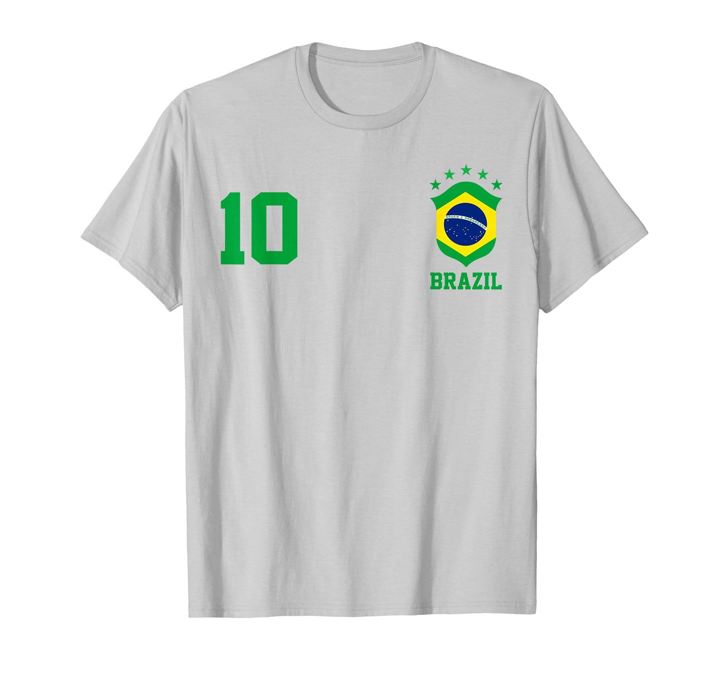 Chica Brazil Flag Brazilian Pride Soccer Jersey No.10 Lovers T-Shirt