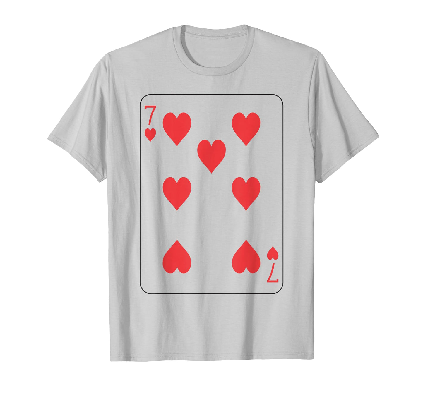 Seven of Hearts | Deck of Cards Front and Back Group Costume T-Shirt