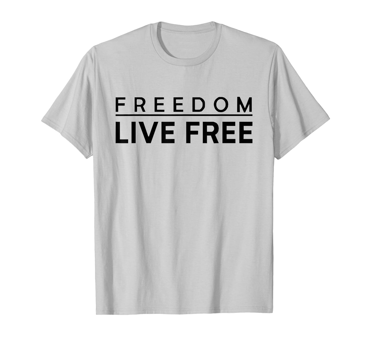 Live Free Christian Conservative Black and White Quote T-Shirt
