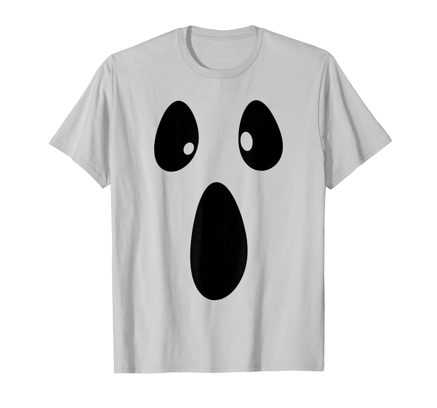 Ghost Silly Face Spooky Halloween Ghoul Face Easy Costume T-Shirt