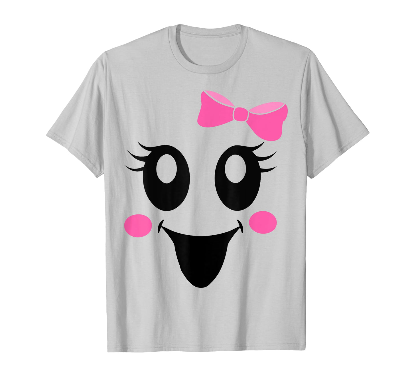 Cute female ghost with girls face and bow halloween party T-Shirt