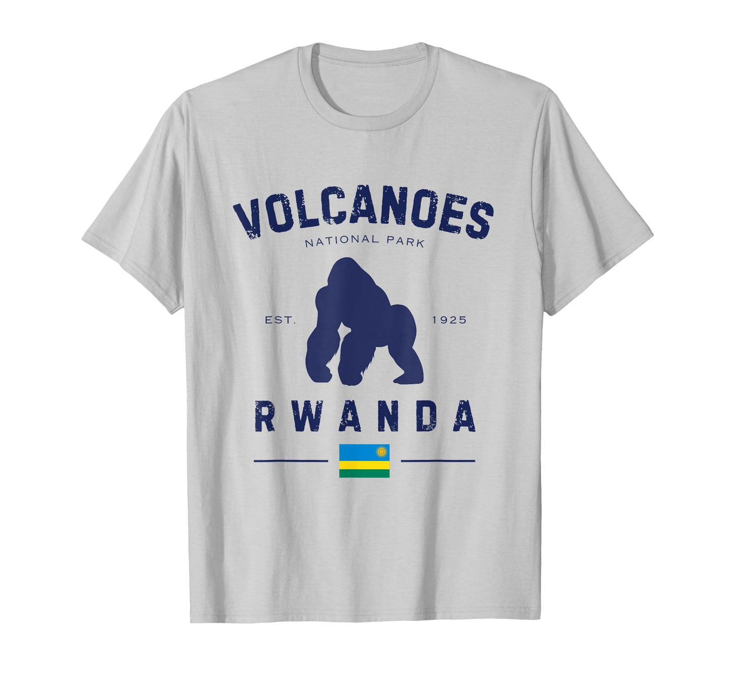 Volcanoes National Park Rwanda Flag Virunga Gorilla Safari T-Shirt