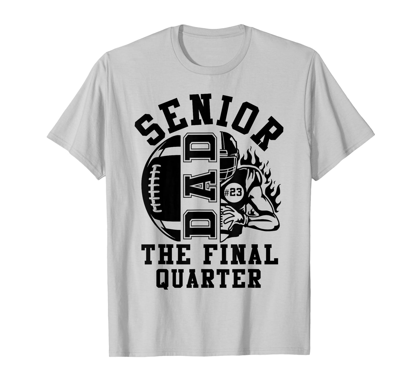 Groovy Senior Football Dad The Final Quarter Class of 2026 T-Shirt