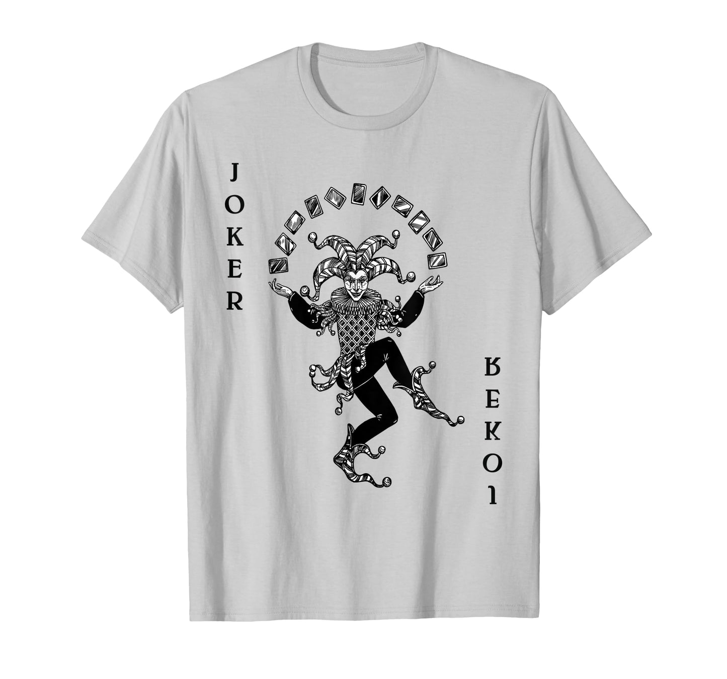 Joker Poker Playing Card Costume Carnival Joker Costume T-Shirt