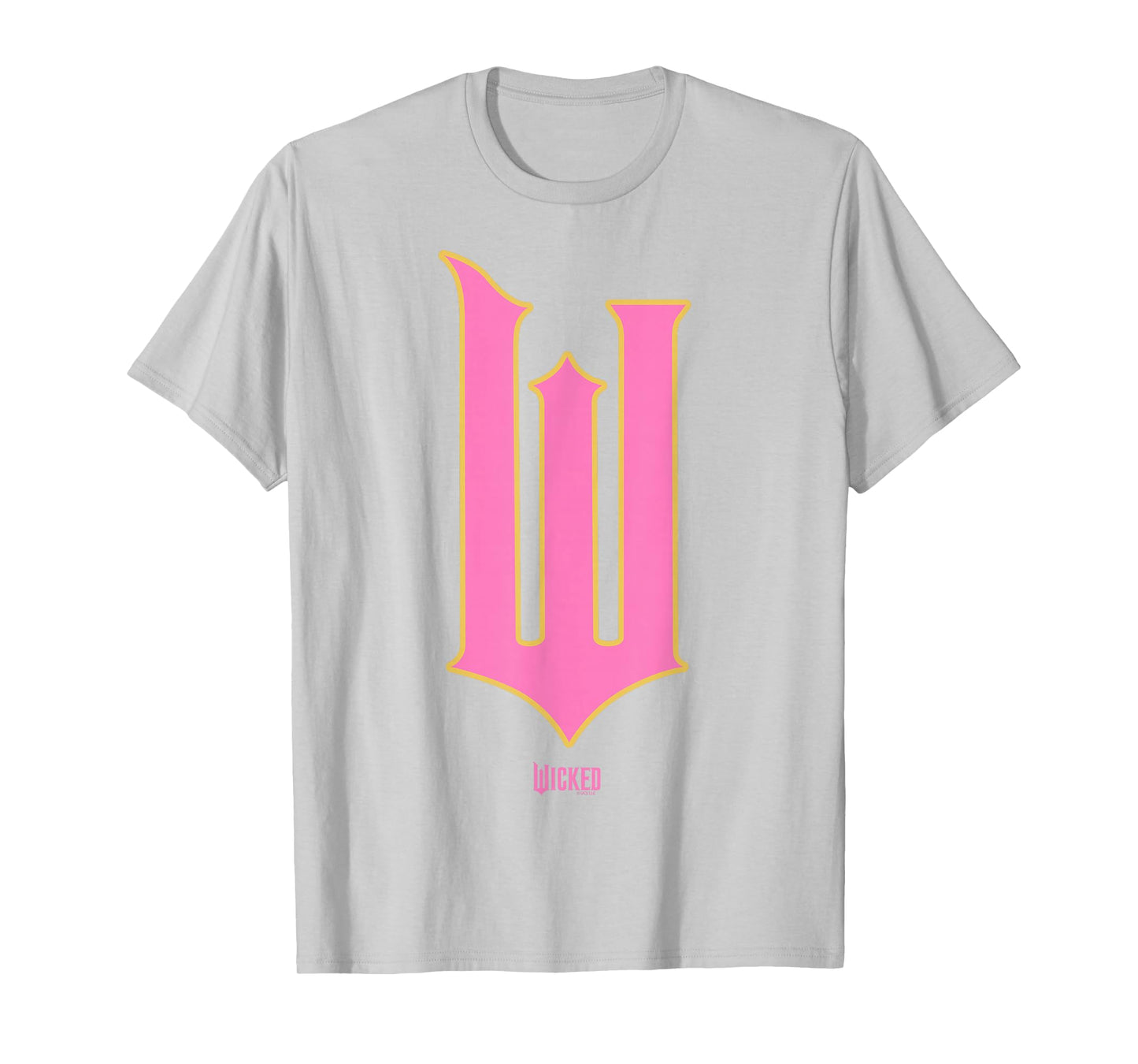 Wicked Movie W Logo Pink Goes Good With Green T-Shirt