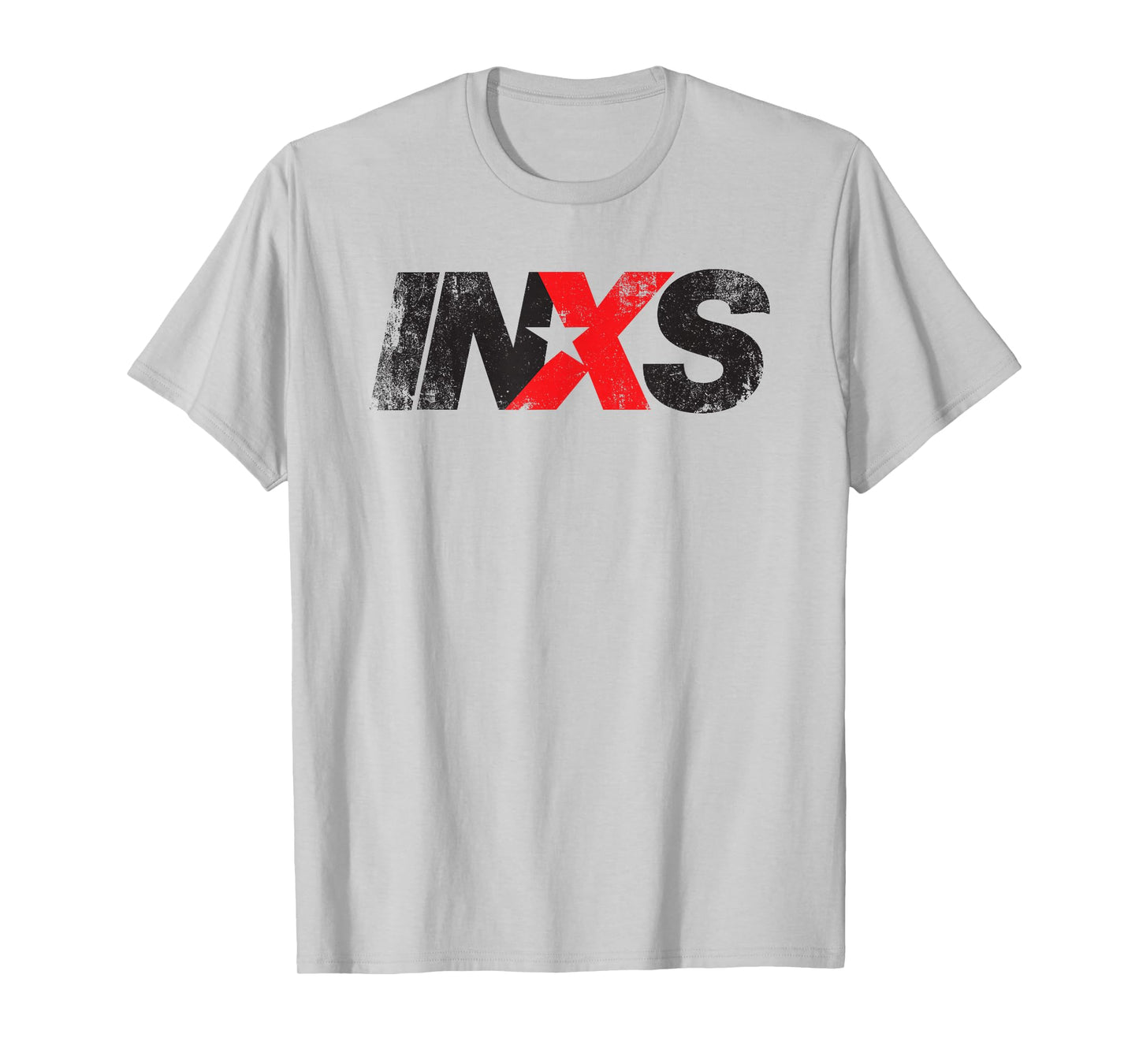 INXS – Distressed Logo On White T-Shirt