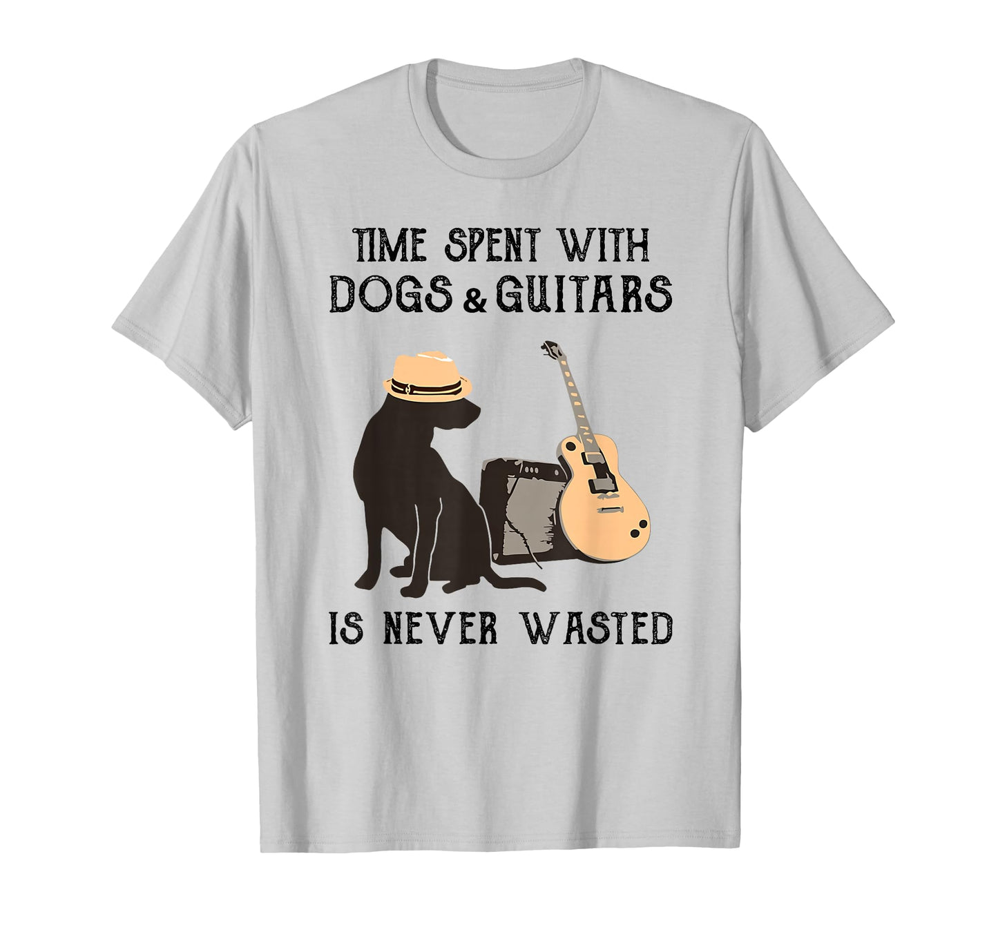 Time spent with dogs and guitars is never wasted T-Shirt