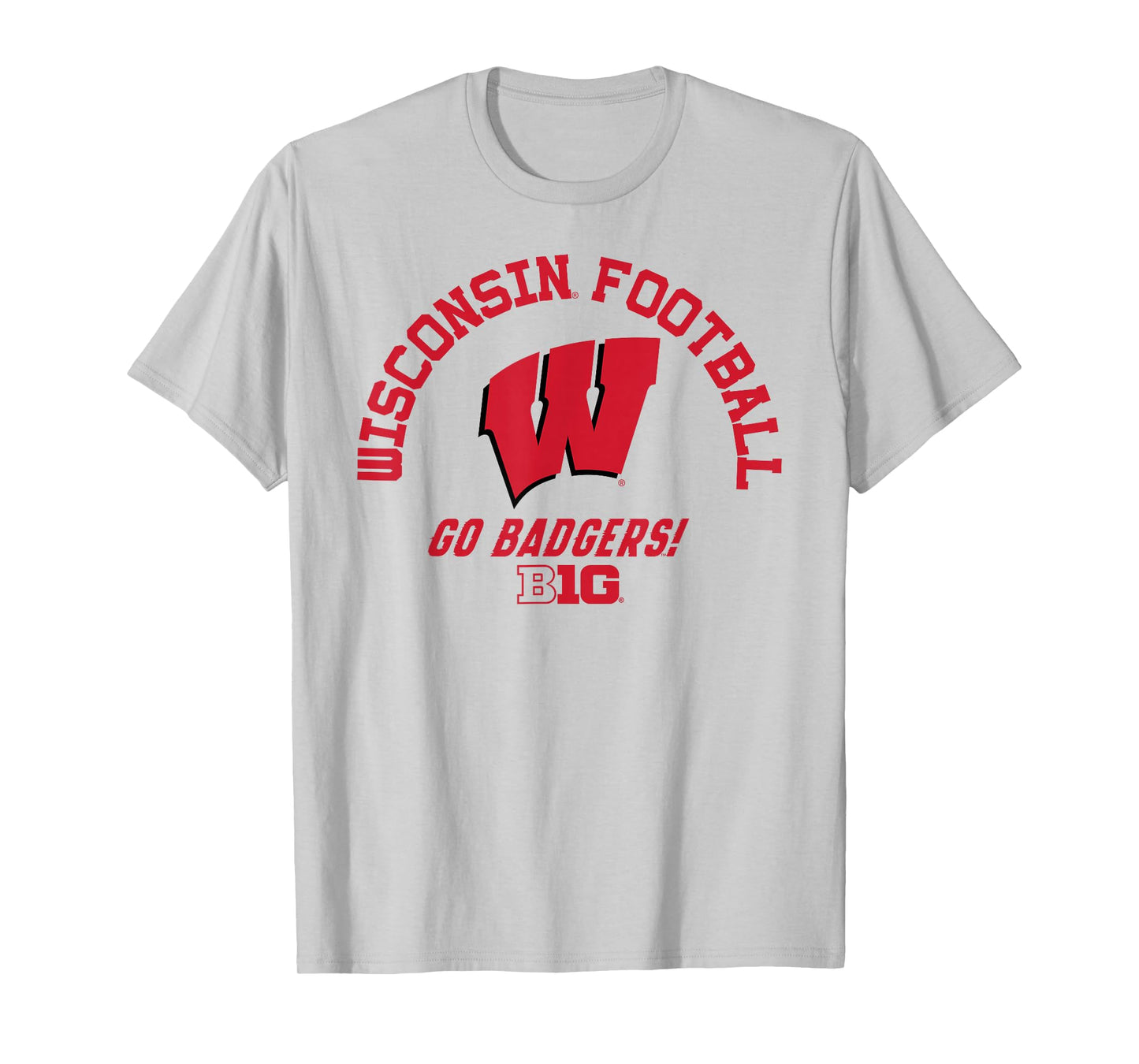 Wisconsin Badgers Big 10 Football White Officially Licensed T-Shirt