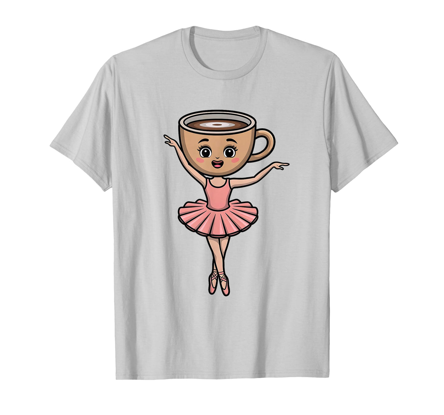 Funny Cappuccino Ballerina Tee Coffee Lover Women Caffeine T-Shirt
