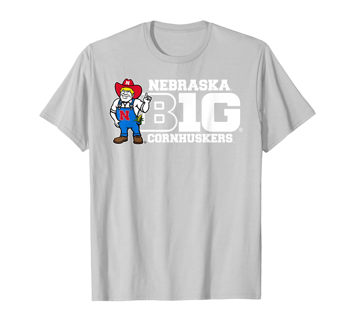Nebraska Cornhuskers Big 10 Mascot Red Officially Licensed T-Shirt