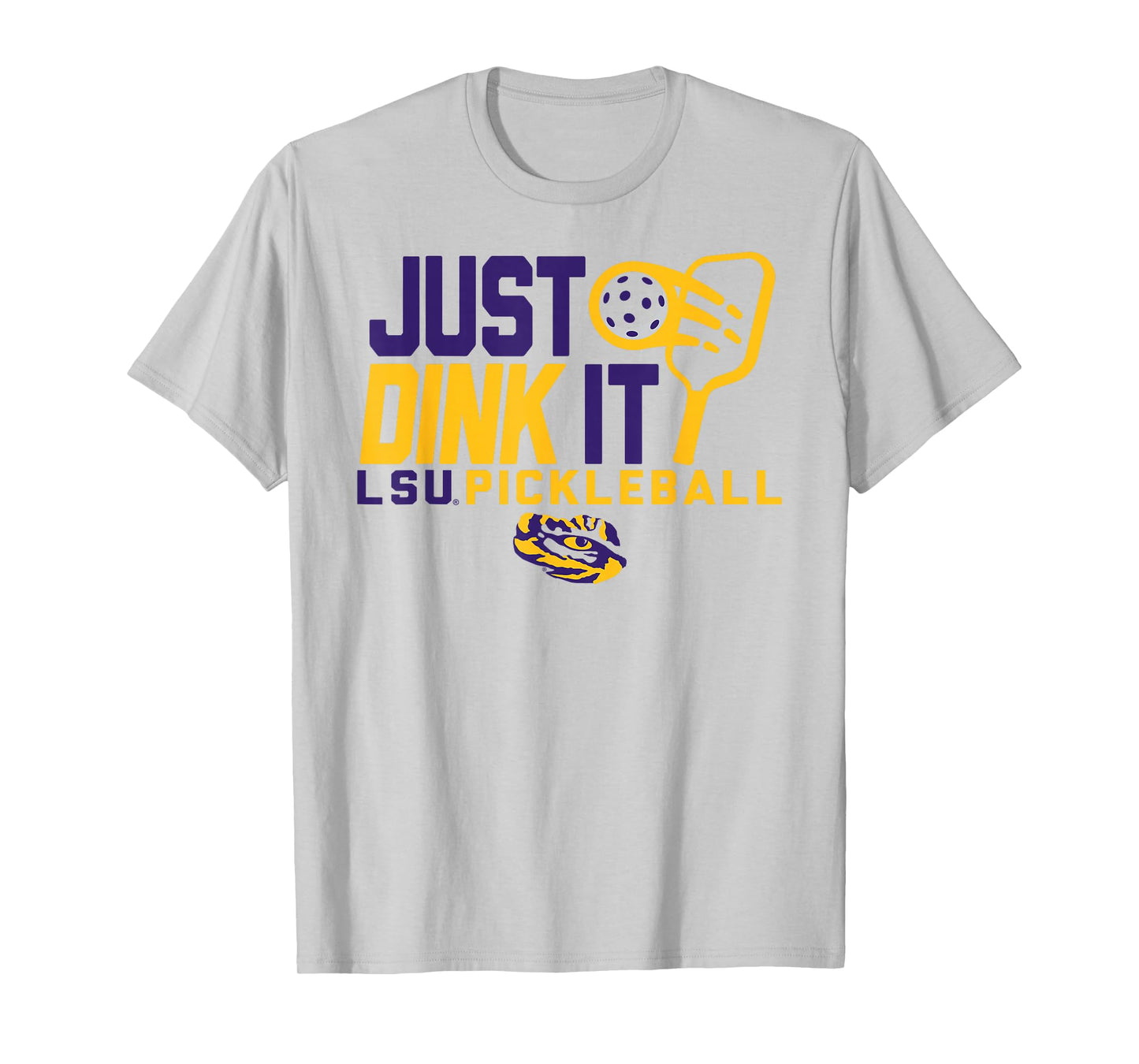 LSU Tigers Pickleball Dink White Officially Licensed T-Shirt
