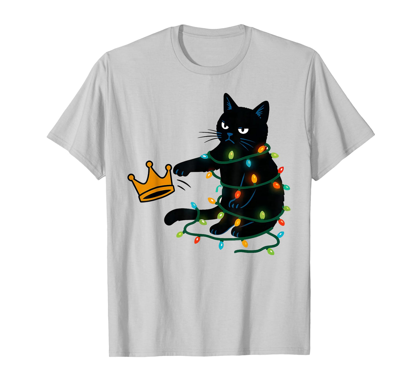 Funny Black Cat No Kings in America T-Shirt