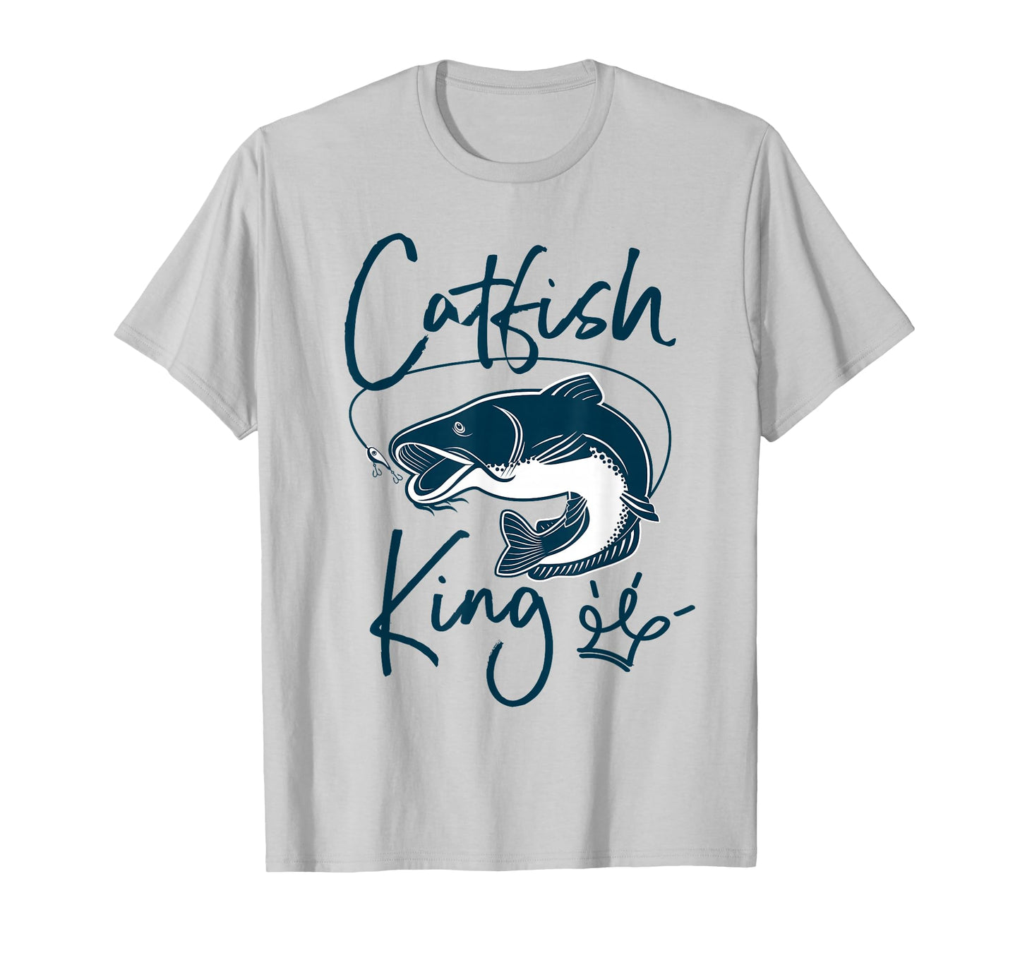 Cute catfish King design for men - catfish farmer gift idea T-Shirt