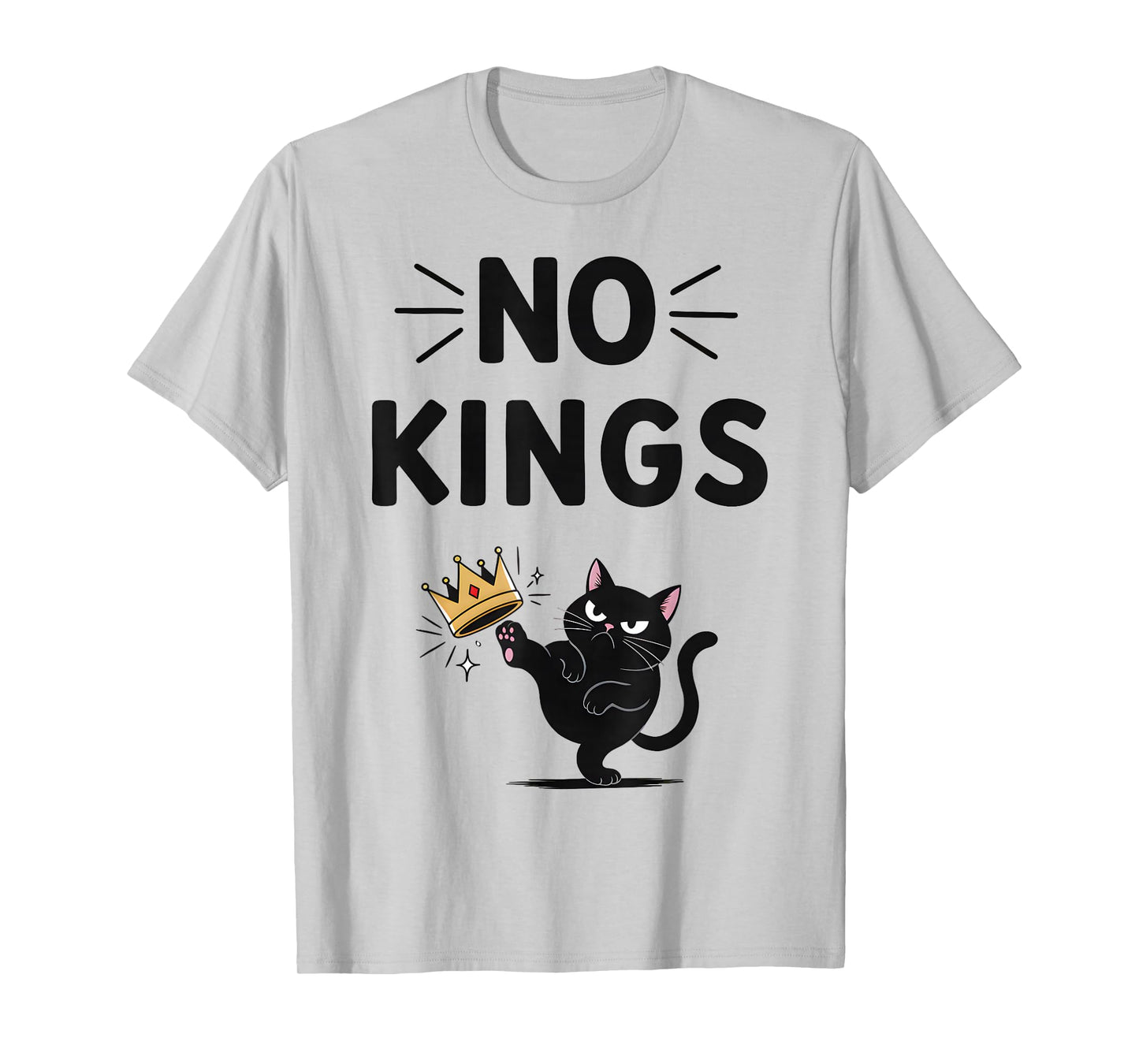 Black Cat No Kings Shirt Men Women No Kings T-Shirt