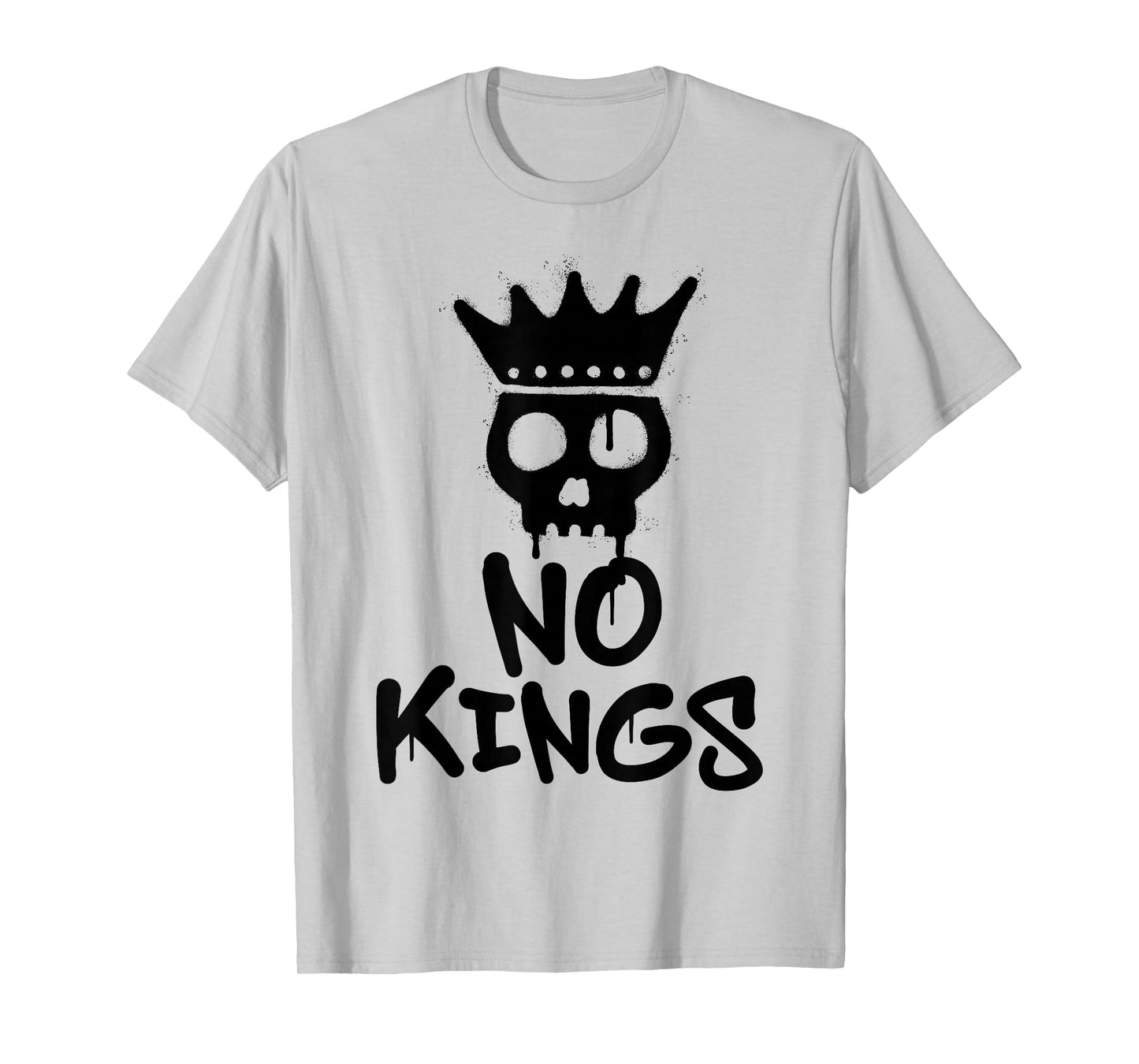 No Kings Day 2025 Protest Sign Skull Nope Men Women Kids T-Shirt