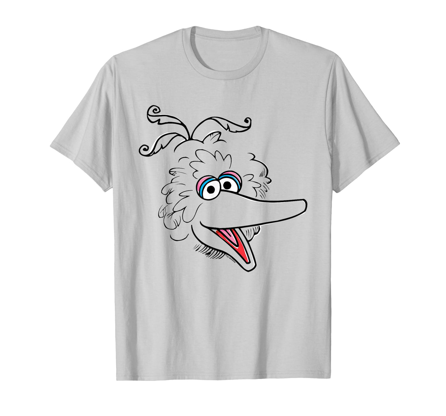 Sesame Street Big Bird Retro Sketch Face Halloween Costume T-Shirt