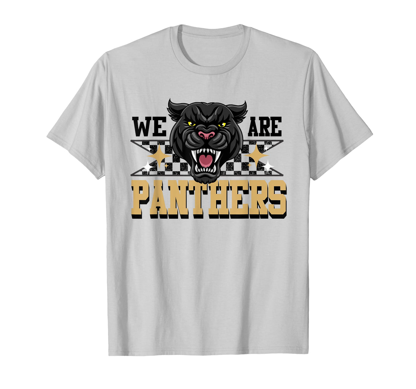 We Are Panthers School Spirit Gold Panther Pride Game Day T-Shirt