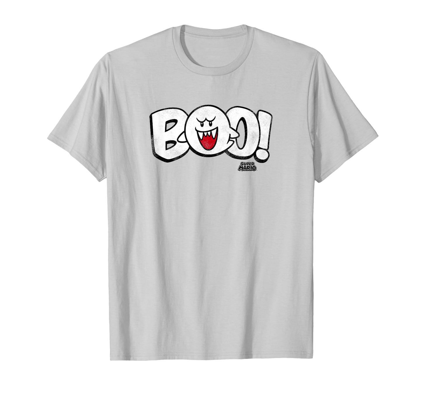 Super Mario Bros Halloween Boo Spooky Vintage Nintendo Logo T-Shirt