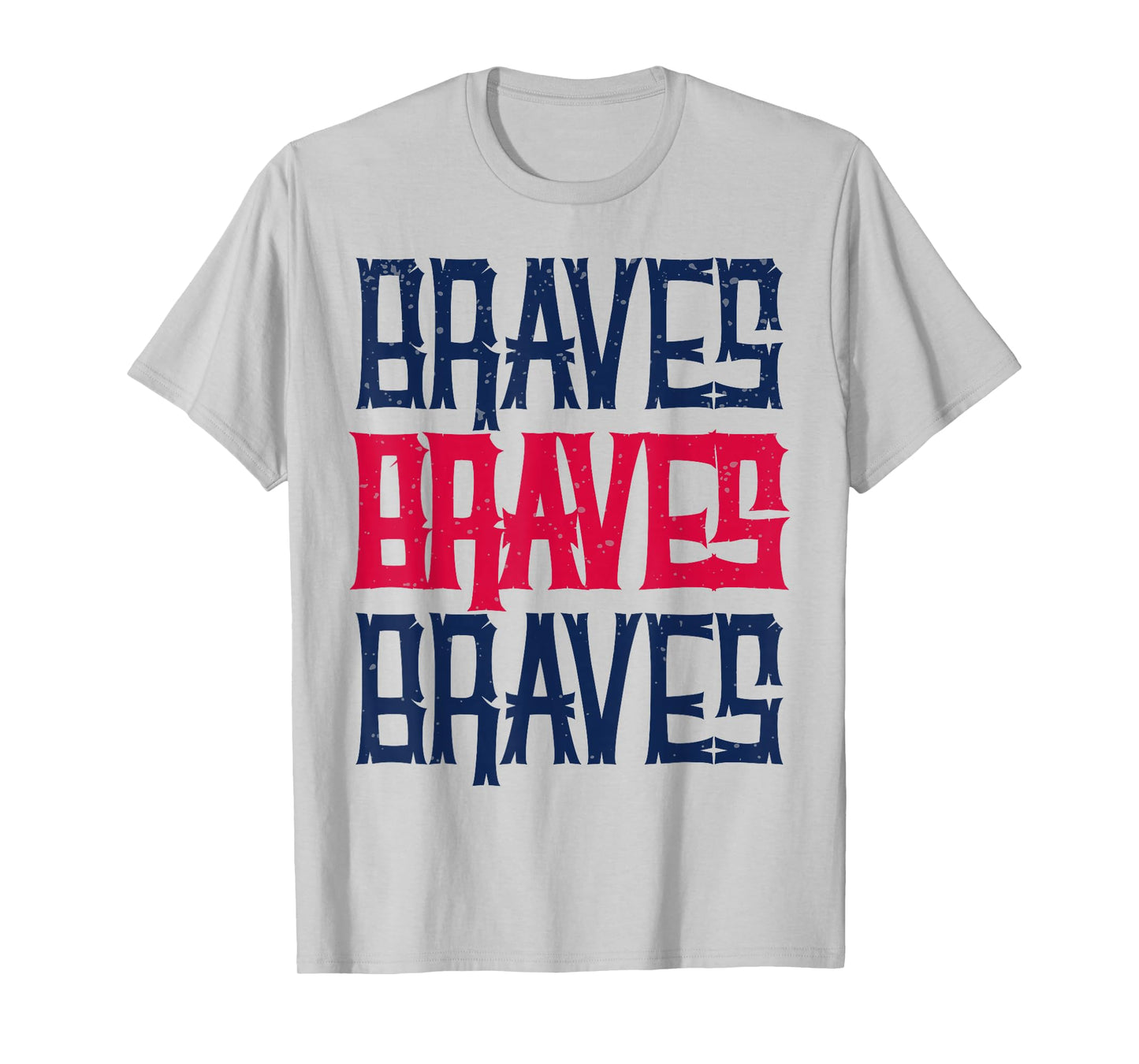 Vintage Braves Retro Three Stripe Weathered Shirt T-Shirt