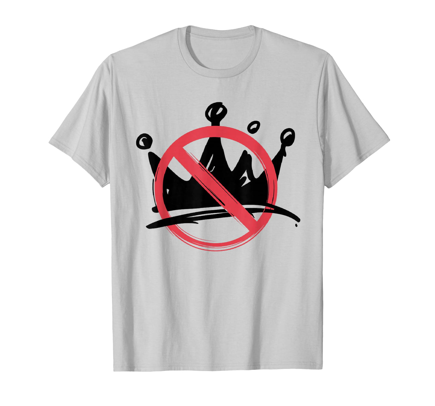 No King Minimalist Protest Emblem T-Shirt