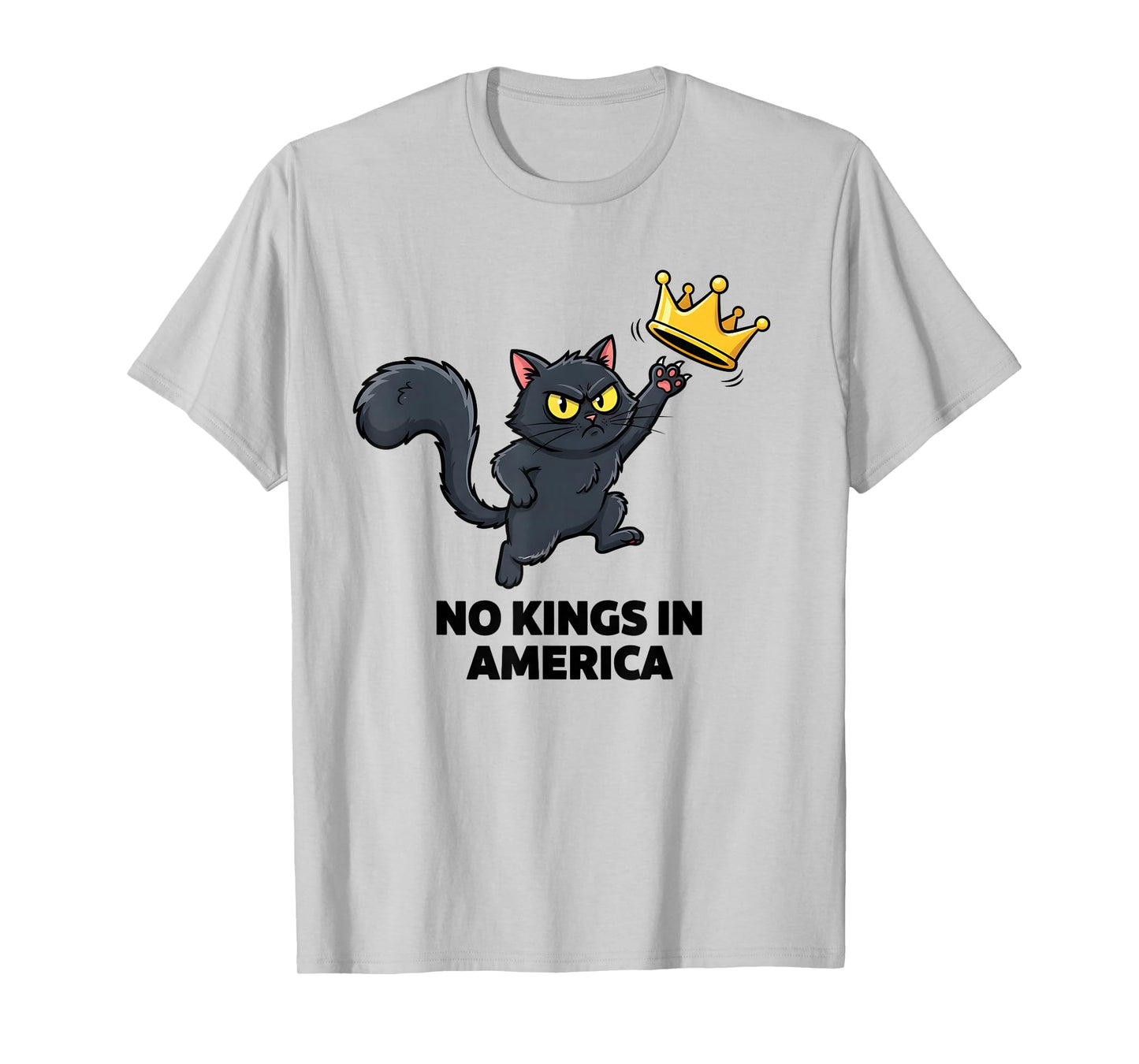 No Kings in America We The People Cat Democracy Patriotic T-Shirt