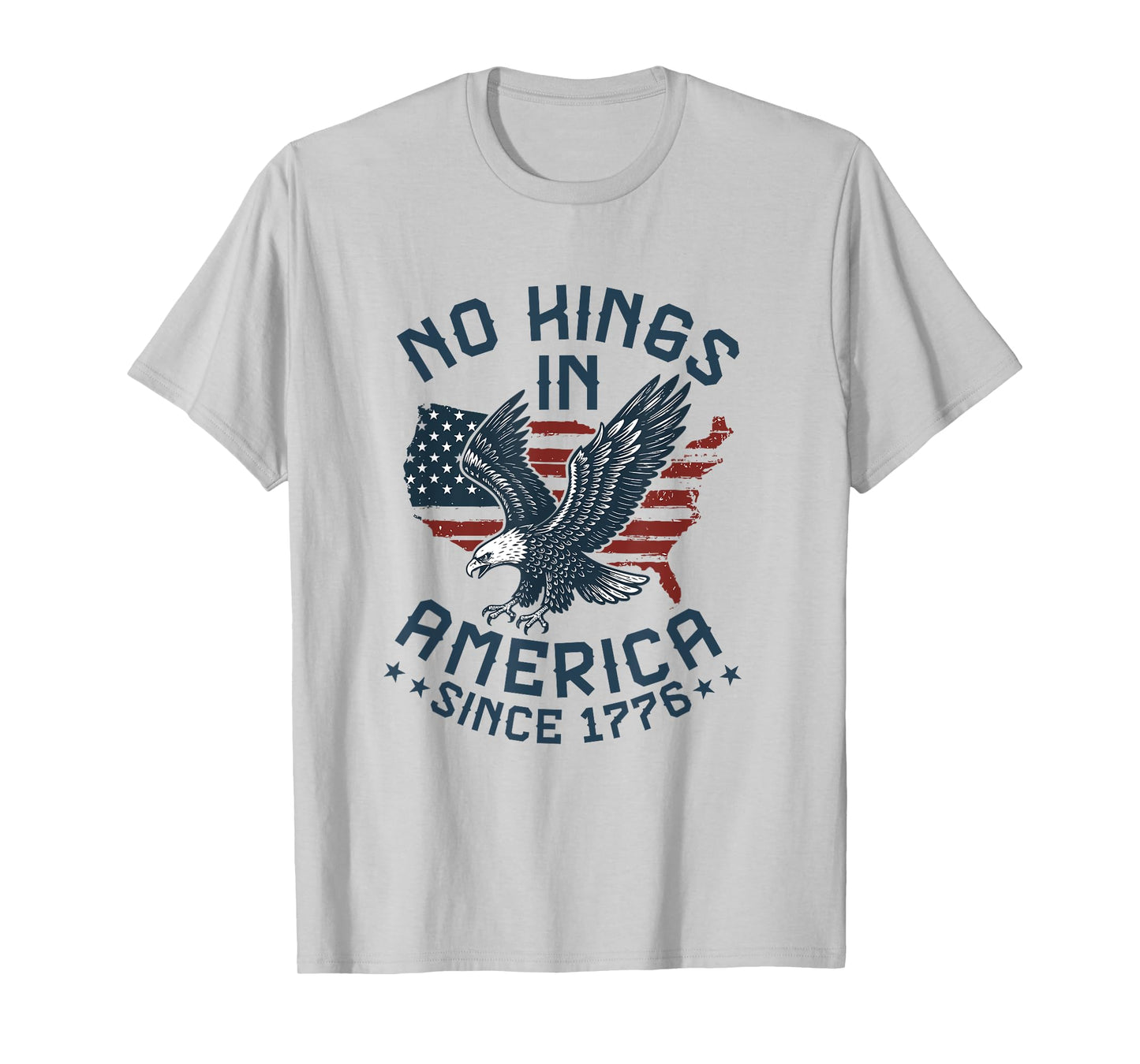 No Kings in America flag Protest Save Democracy Democrat T-Shirt