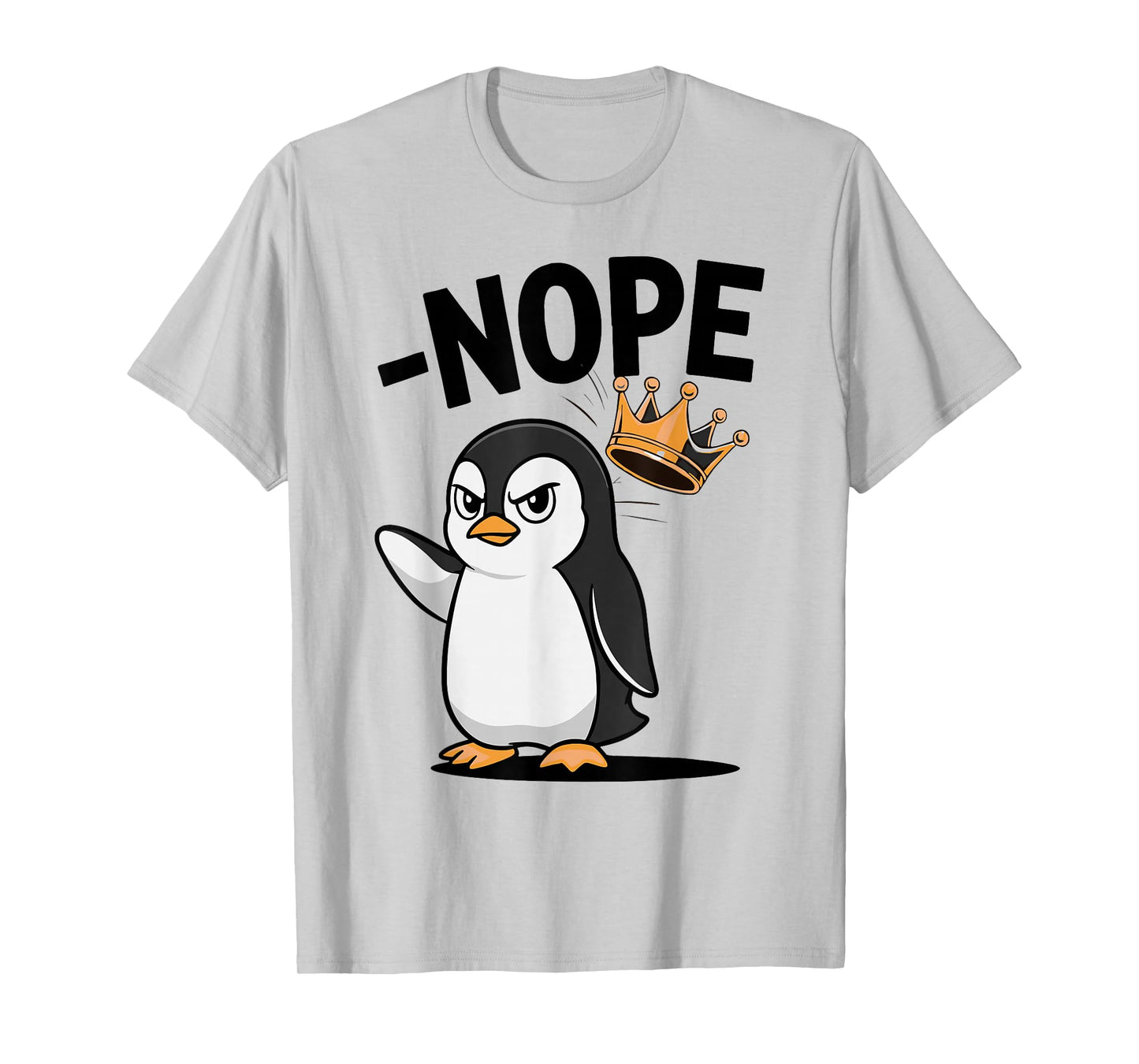 Vintage No Kings in America Funny Penguin Kicking Crown T-Shirt