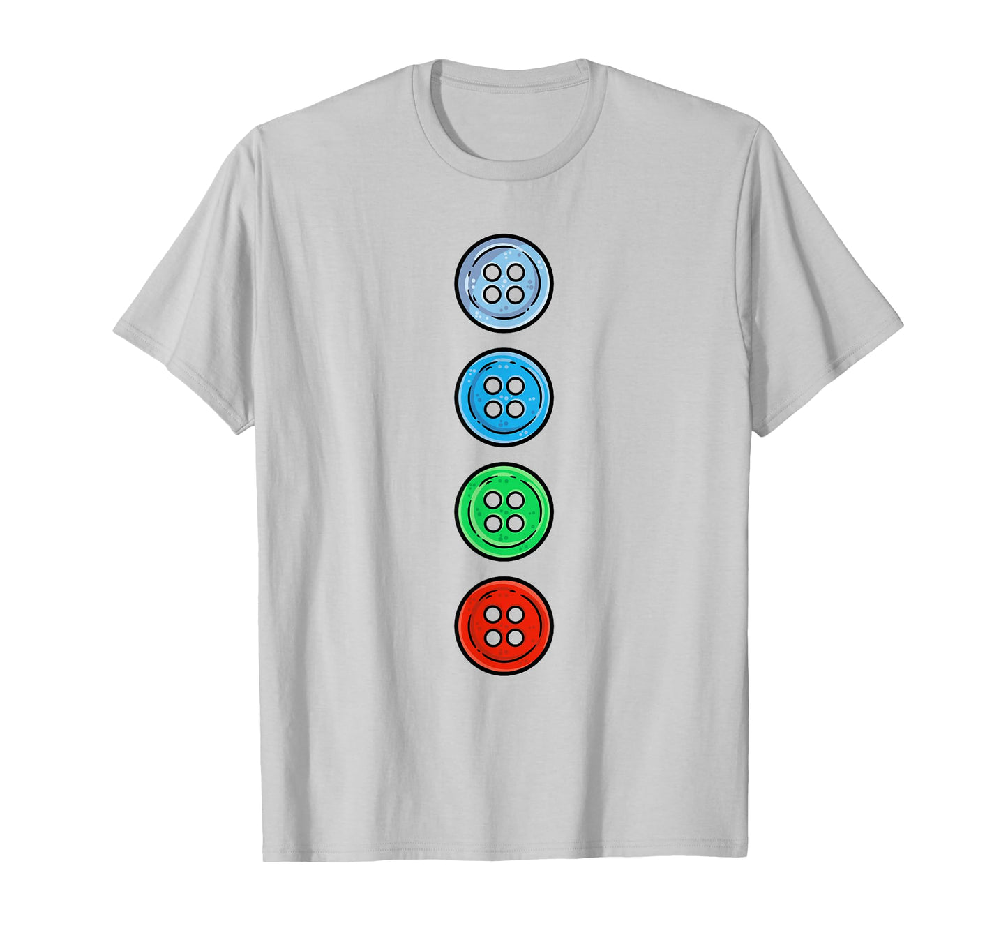 Four Groovy Buttons Blue Cat Funny Halloween Costume Kids T-Shirt