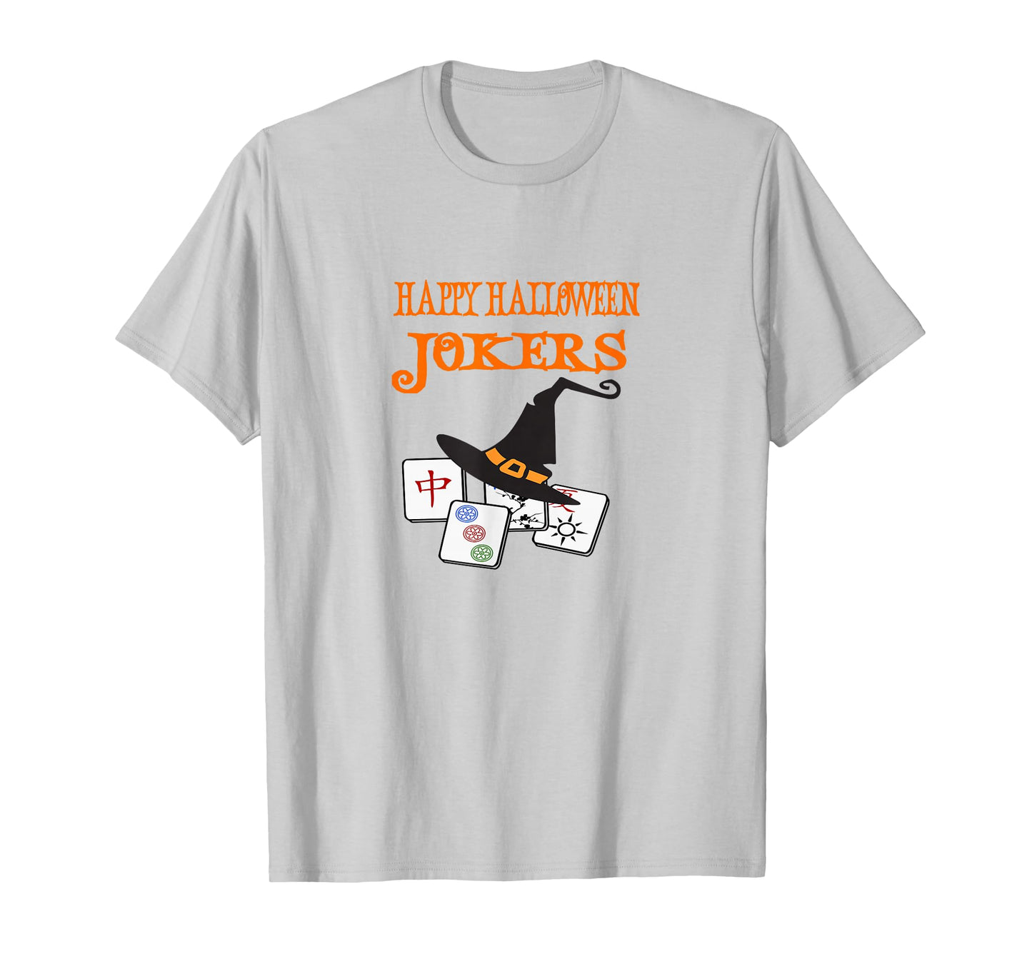 Funny Mahjong Happy Halloween Jokers Tile Game Tee T-Shirt