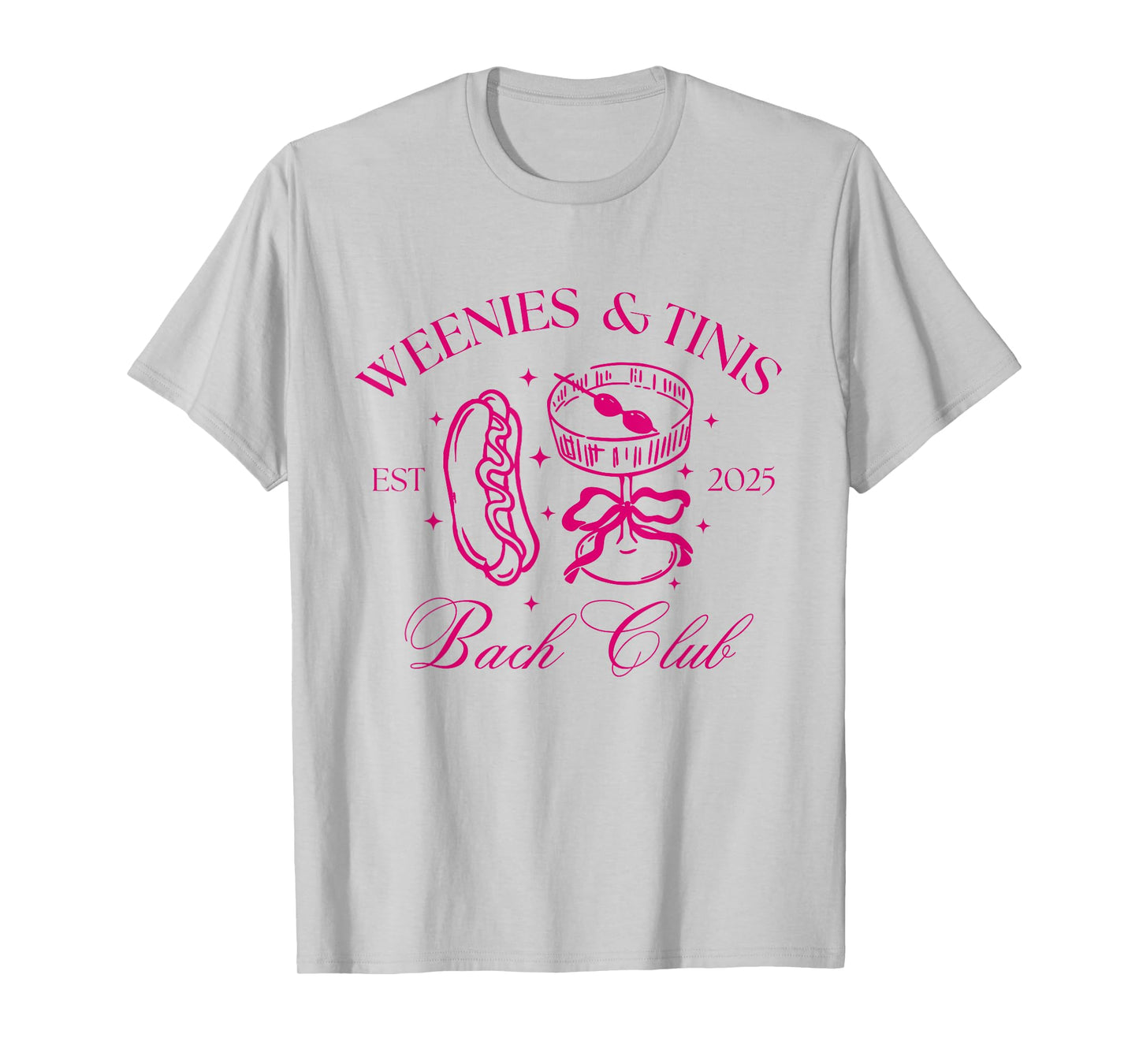 Weenies And Tinis Bach Club Dirty Martini Bachelorette T-Shirt