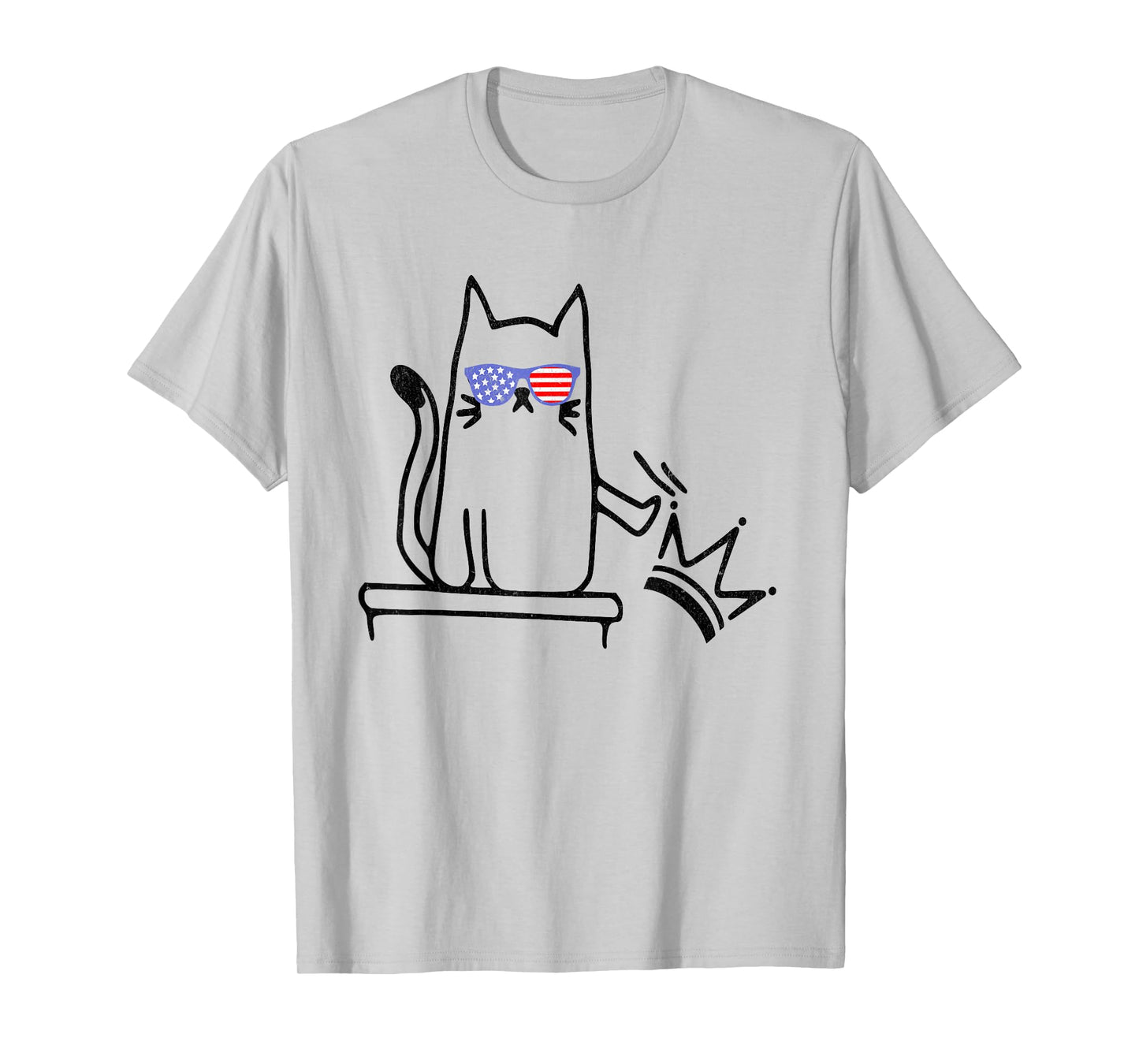 Cat No Kings in America Funny Political Cat Lady T-Shirt
