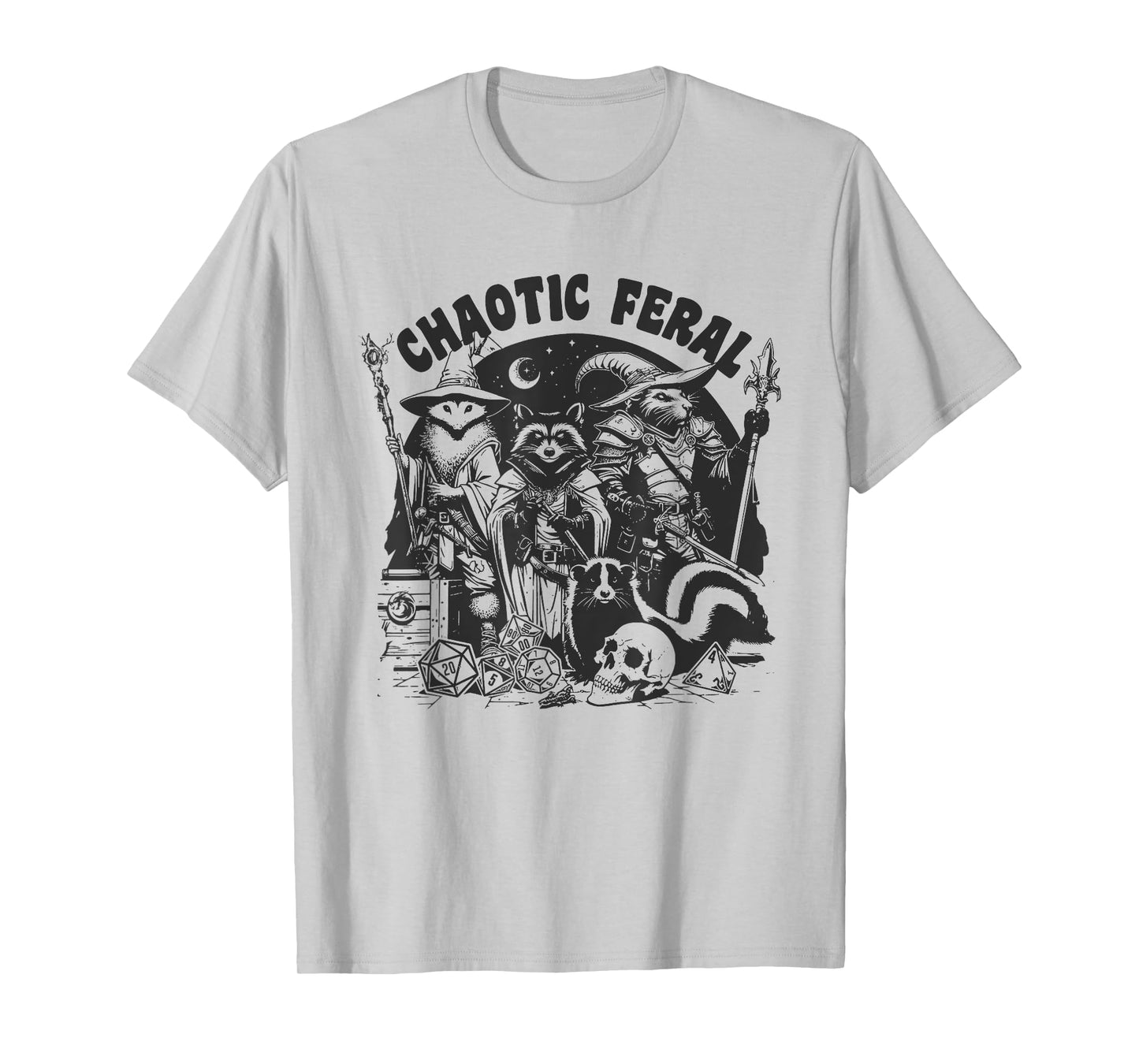 Chaotic Feral Funny Raccoon Possum Skunk Boardgame Gamer T-Shirt