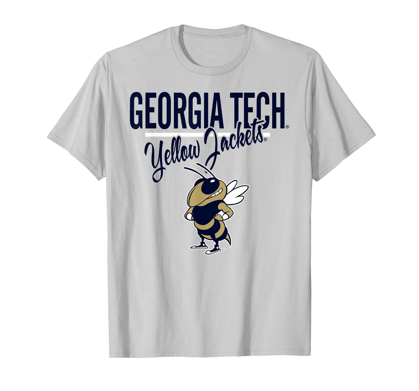 Georgia Tech Yellow Jackets Mascot Gray Officially Licensed T-Shirt