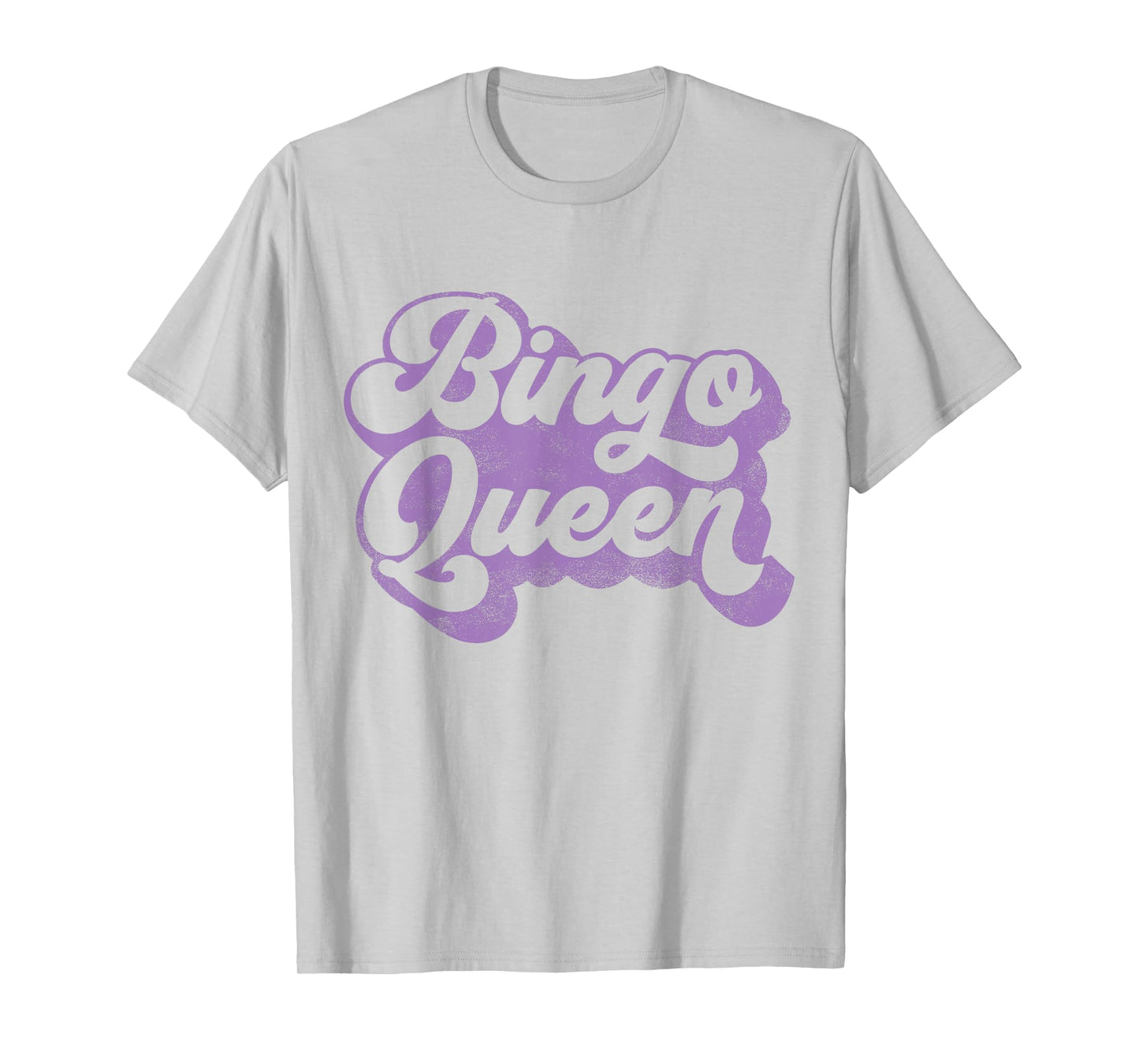 Bingo Queen T-Shirt for Callers or Players in Purple T-Shirt