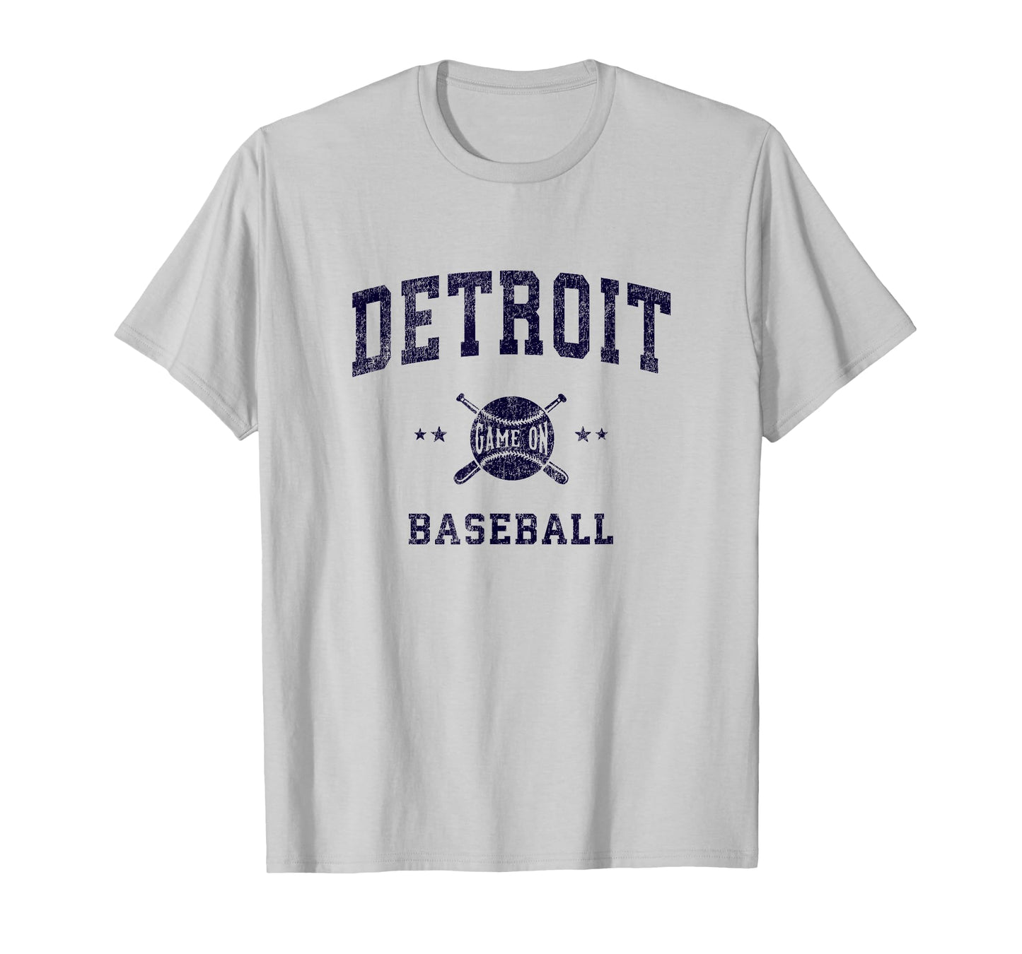 Detroit Vintage Baseball Throwback Retro Design T-Shirt