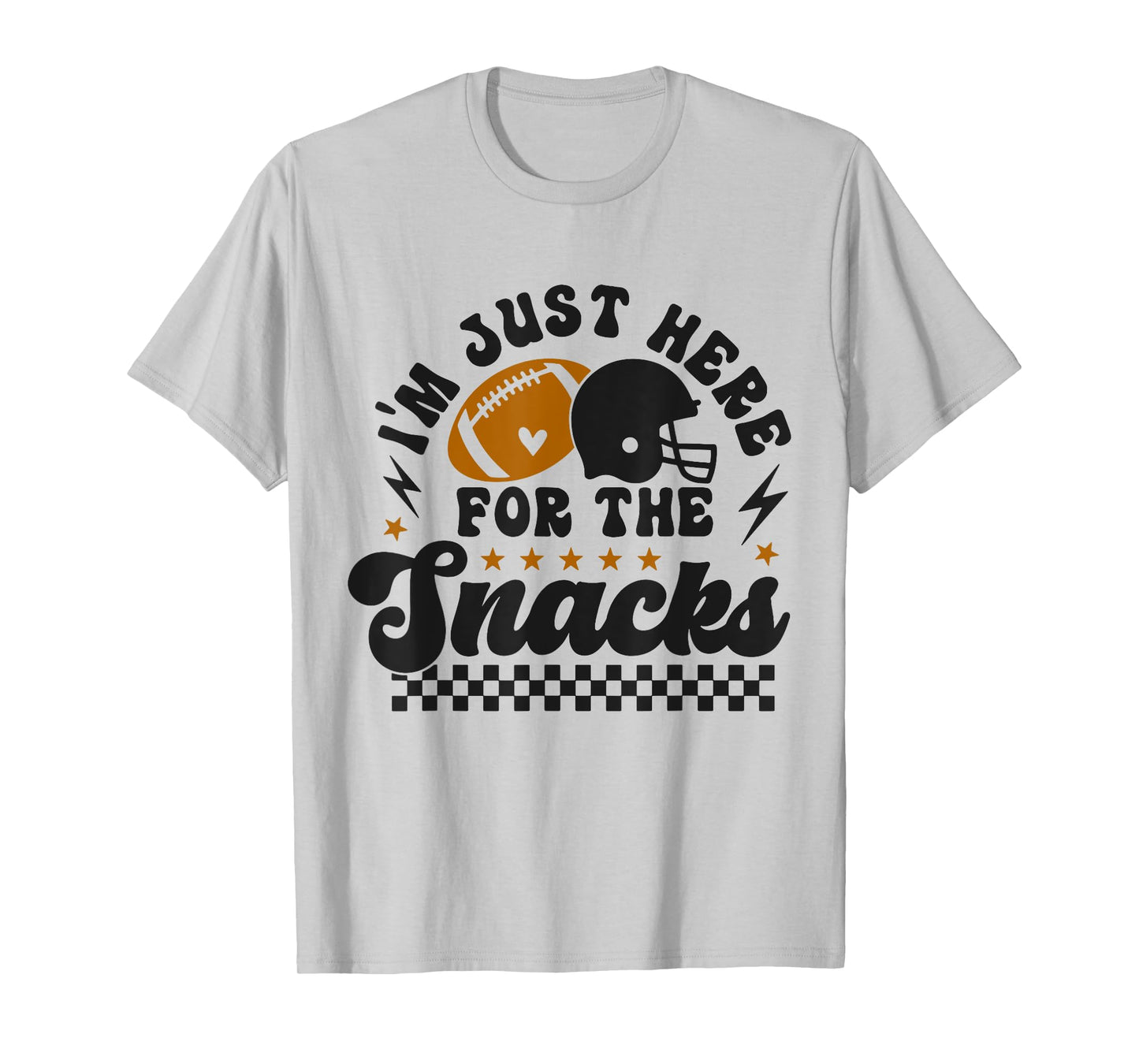 Retro I'm Just Here for The Snacks Cute Football Toddler Kid T-Shirt