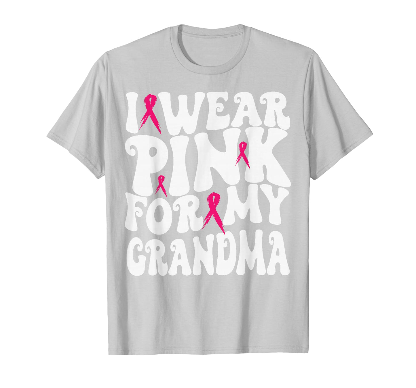 I Wear Pink for My Grandma Breast Cancer Awareness Kids T-Shirt
