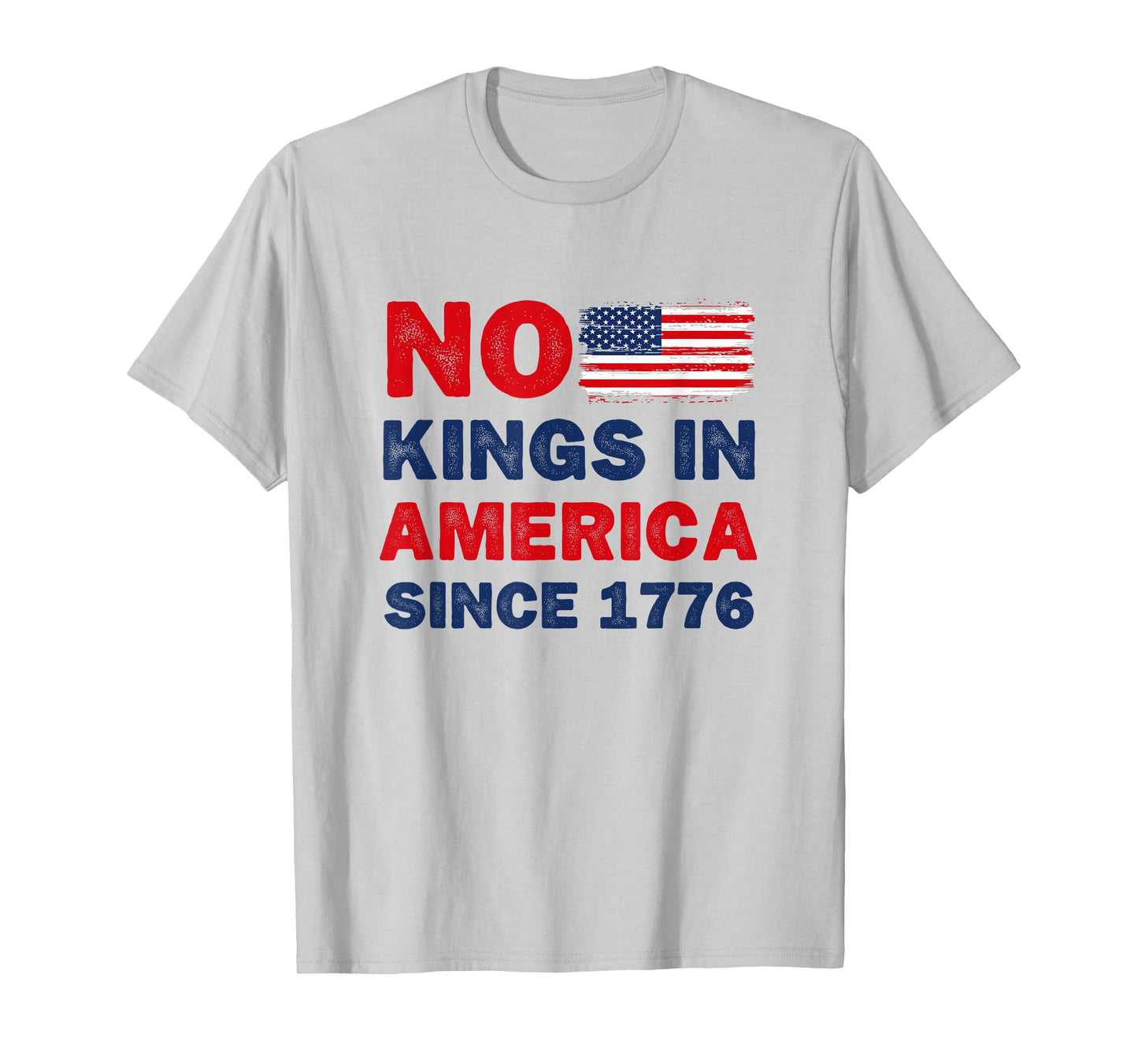 No Kings in America Retro Patriotic Graphic Print T-Shirt
