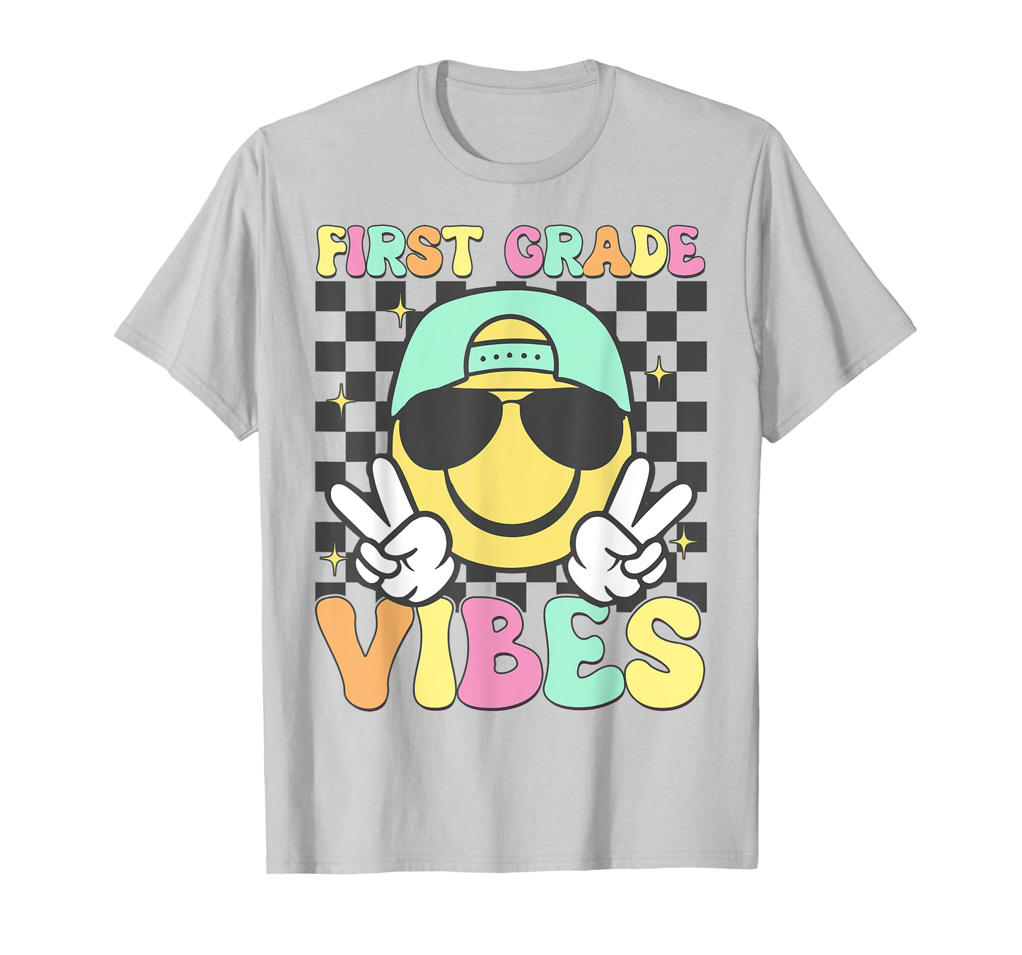 1st Grade Vibes Smile Face Back To School First Grade T-Shirt