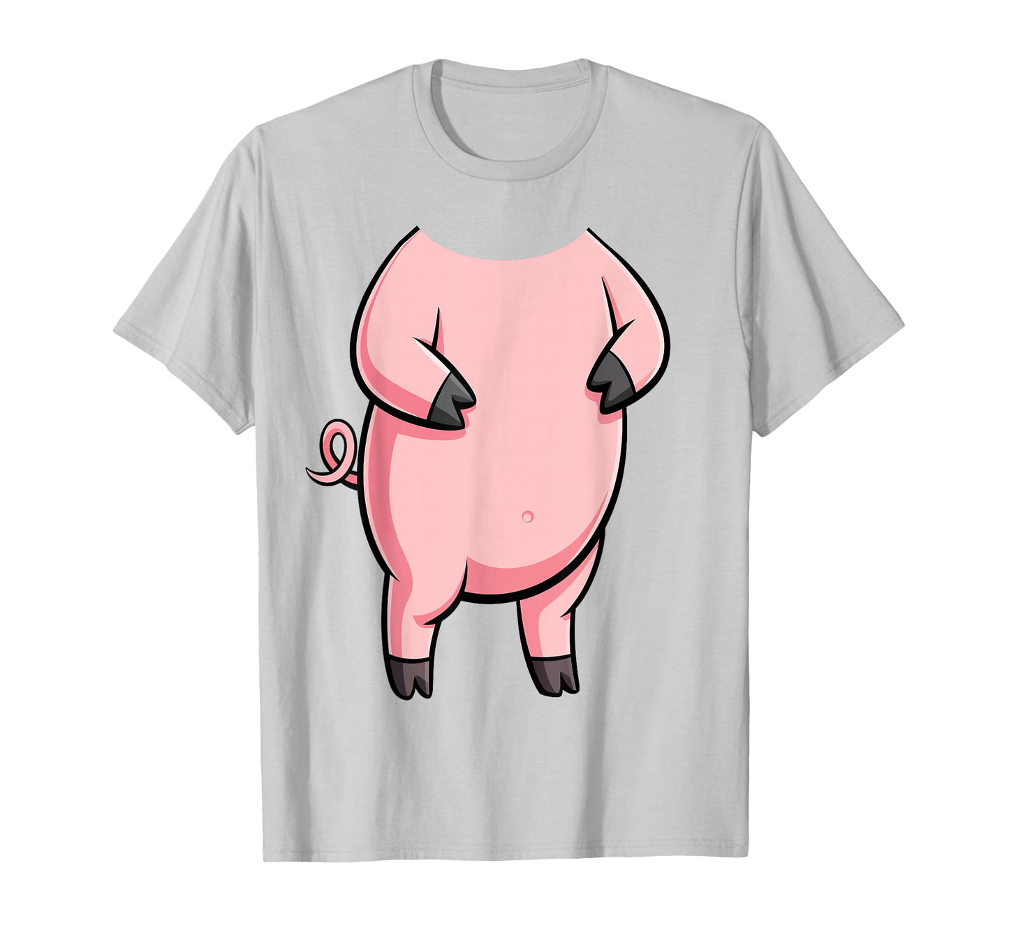 Pig Shirt Adult Kids Men Women Pink Body Pig Costume T-Shirt