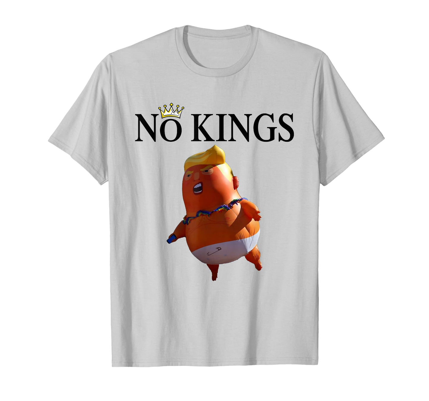 No Kings Patriotic US Flag Funny Not King Joke T-Shirt