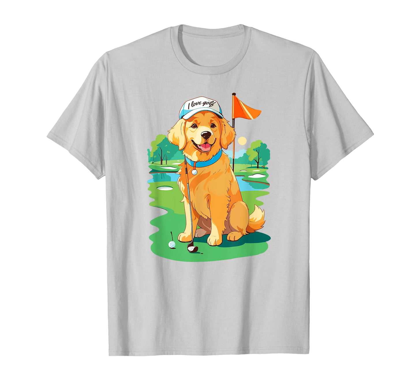 Golf Player Lover Golden Retriever T-Shirt