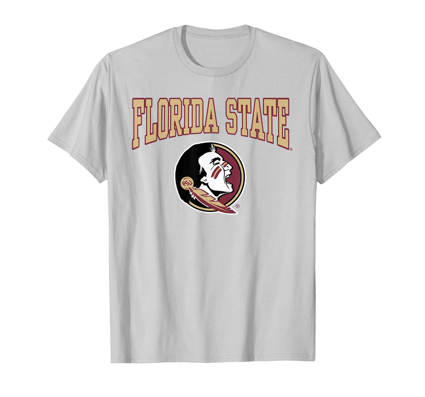 Florida State Seminoles Arch Logo Gray Officially Licensed T-Shirt