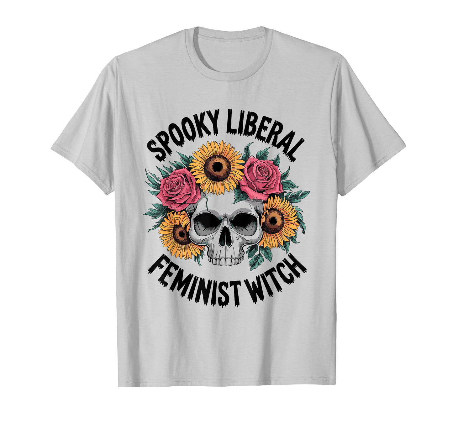 Spooky Liberal Feminist Witch Halloween Witch Vibes T-Shirt