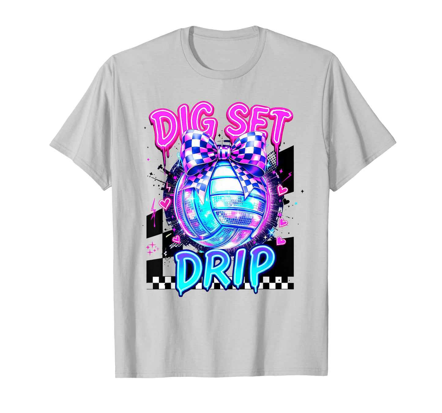 Volleyball Dig Set Drip Boys Girls Sport Lover T-Shirt