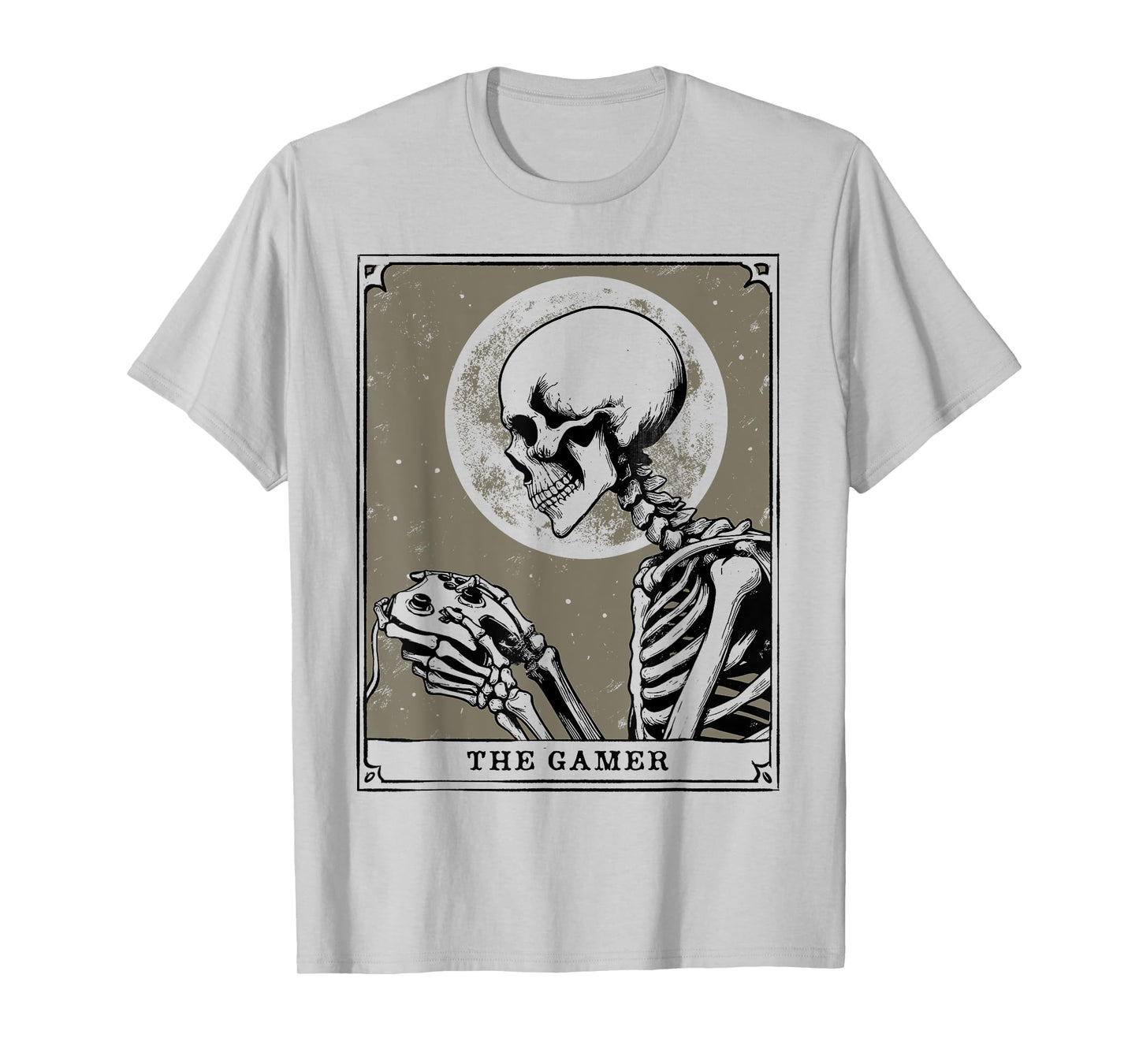 Tarot Card Shirt The Gamer Tarot Card Mystic Gaming Skeleton T-Shirt